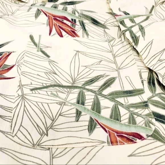 Caribbean Silk Blend Hawaiian Short Sleeve Shirt Size L Coconut Button Beige - Picture 10 of 10